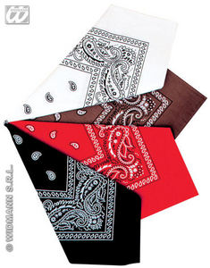 chilly red,  black bandanas