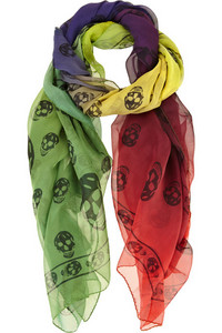 Alexander McQueen Carribean skull-print scarf