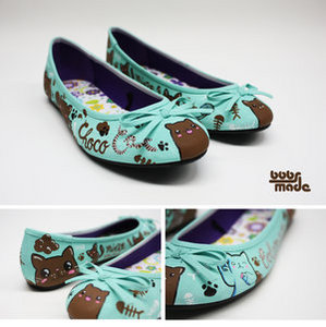 Choco cat ballerinas