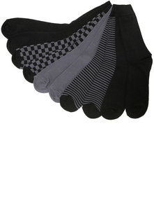 Black/Grey Mix 5 Pack Socks