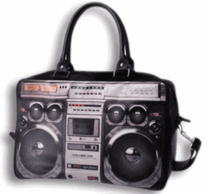 ghetto blaster weekender bag.