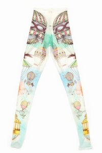 Placement Print Leggings - Balloon