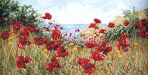 Anchor Premier Collection Clifftop Poppies