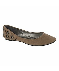 Suede Eyelet Flat