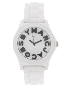 Marc By Marc Jacobs White Plastic Bracelet Watch