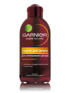 масло для загара Garnier