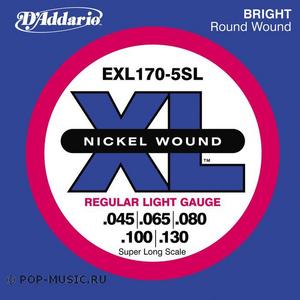 Струны для бас-гитары D`ADDARIO EXL170-5