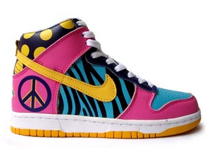 Womens Nike Dunk High - Funky Town (Customs)