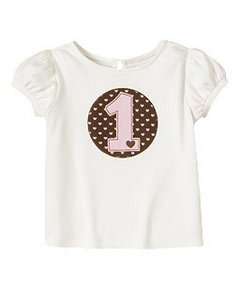 1st Birthday Heart Tee