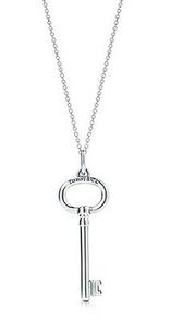 Tiffany Oval Key Pendant with chain