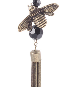 ASOS Bee Long Pendant With Faceted Stones And Tassle