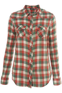 Latin Check Skinny Shirt