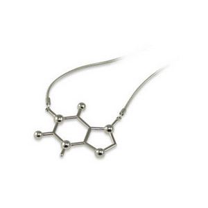 Caffeine Molecule Necklace