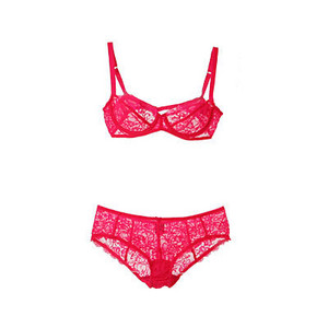 french berry lace bra & thongs