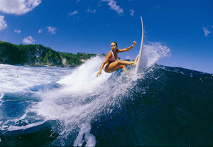 Surfing in Bali