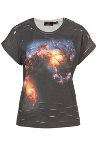 Galaxy Distressed Top by Your Eyes Lie