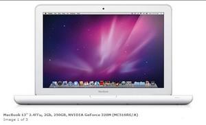 MacBook 13" 2.4ГГц, 2Gb, 250GB, NVIDIA GeForce 320M (MC516RS/A)