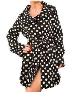 BETSEY JOHNSON Polka Dot Raincoat M-L