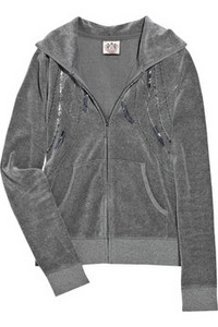 Juicy Couture   Beaded hooded velour top  $160