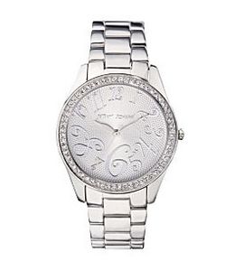 Betsey Johnson Stone-Accent Bracelet Watch