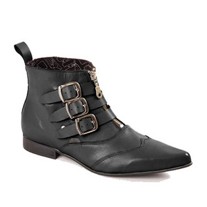 Blitz - 3 Buckle / Zip Boots Winklepicker