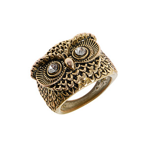 Owl head ring