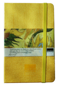 Van Gogh Ruled Gold Notebook