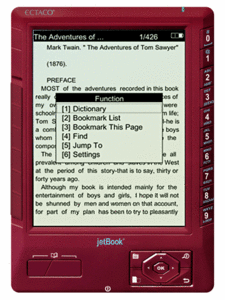 ECTACO jetBook eBook Reader Burgundy