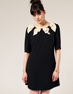 Wear Bow Neck Shift Dress