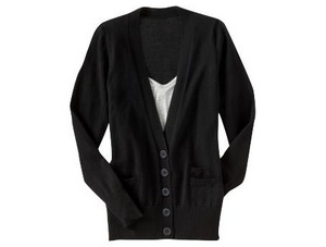 Black wide cardigan