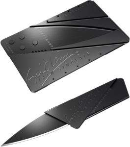 Credit card folding safety knife by Iain Sinclair