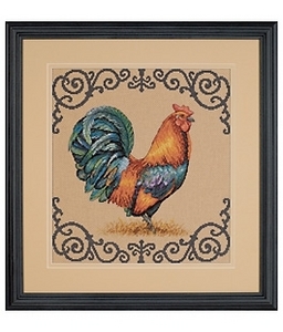 35240 Ornate Rooster	(Dimensions)