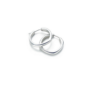 Tiffany & Co. | Item | Tiffany Cushion hoop earrings in sterling silver, small. | United Kingdom