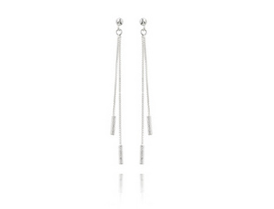 Boucles d'oreilles longues en argent