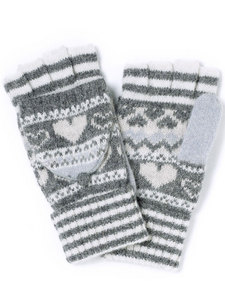 Boudoir Fairisle Striped Capped Gloves