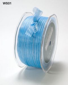 Лента органза May Arts - Light Blue, ширина 1 см (90 см, WS01)