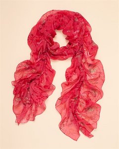 RUFFLE CHIFFON JERSEY SCARF