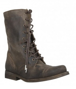 Shearling Suede Military Boot