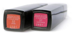 CHANEL Rouge Allure Extrait de Gloss: #52 G&#233;nie, #57 Insolence.