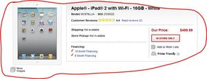 Apple® - iPad® 2 with Wi-Fi - 16GB - White