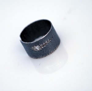 Ripped Denim Embossed Ring by eoinmlyons on Etsy