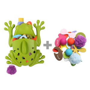 Boon Frog Pod Deluxe with Bath Toys