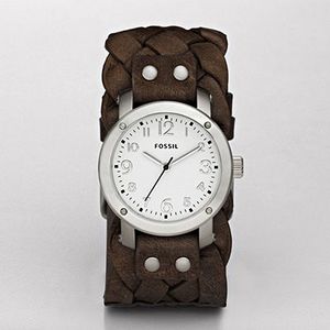 Cuff Three Hand White Dial Watch