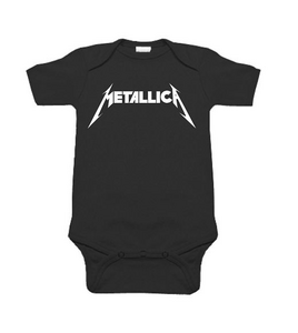 black metallica baby onsie romper bodysuit kids band