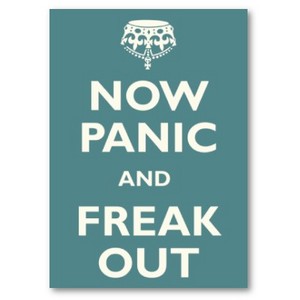 плакат now panic and freak out