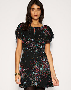 Pepe Jeans Floral Burst Print Belted Dress