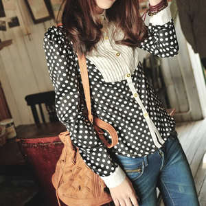 Black Dots Plated Shirt