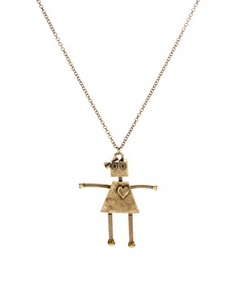 ASOS Ellie Robot Articulated Long Pendant Necklace