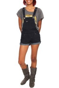 Lip Service Dark Blue Overall Shorts