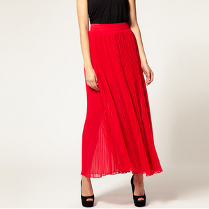 Pleated Maxi Skirt